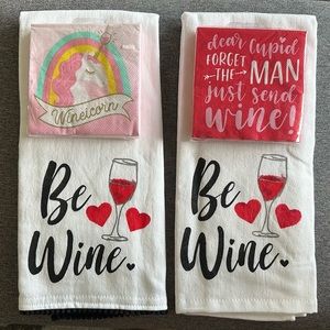 Valentine’s Day Be Wine Dish Towels